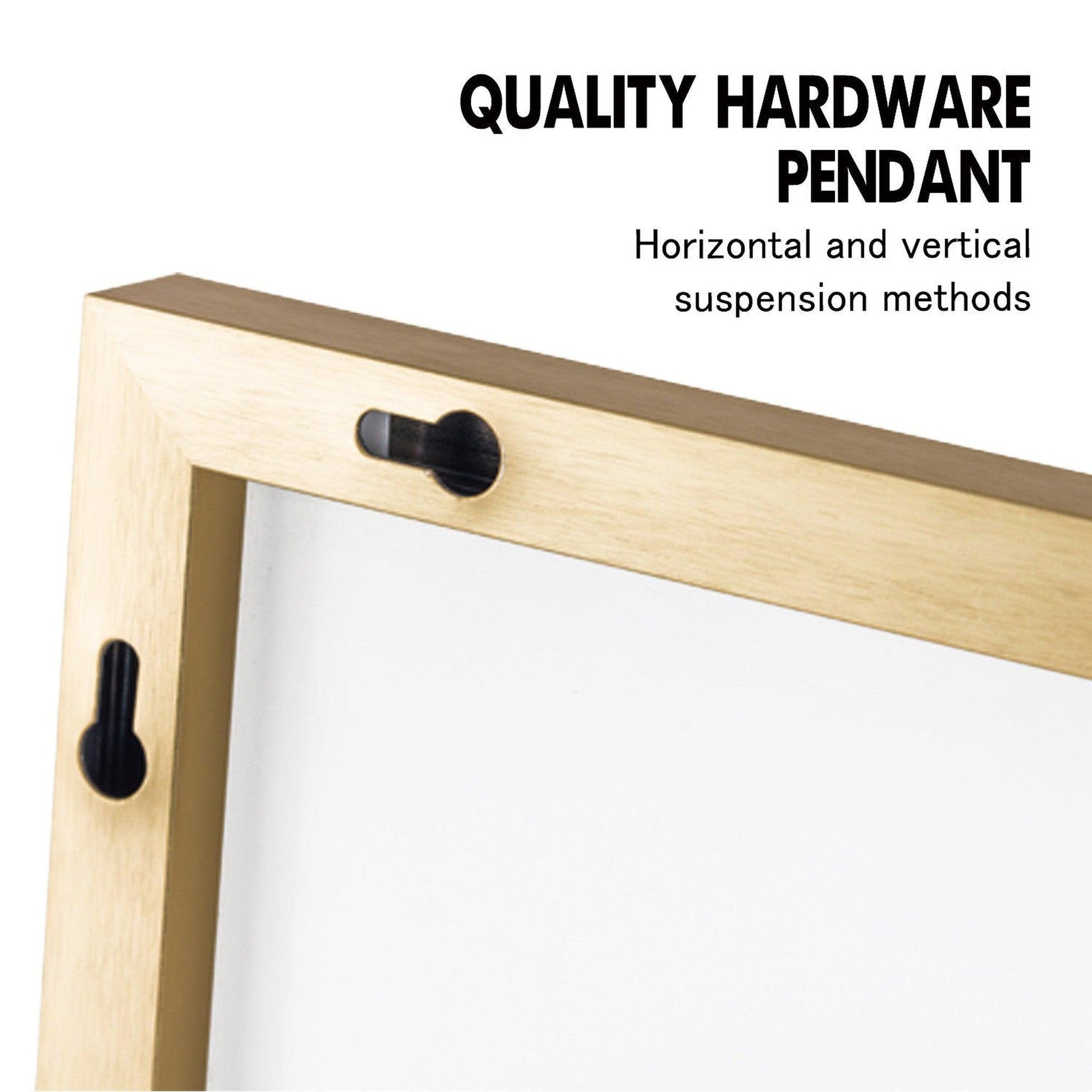 HomeRoots Long Gold Full Length Standing Mirror