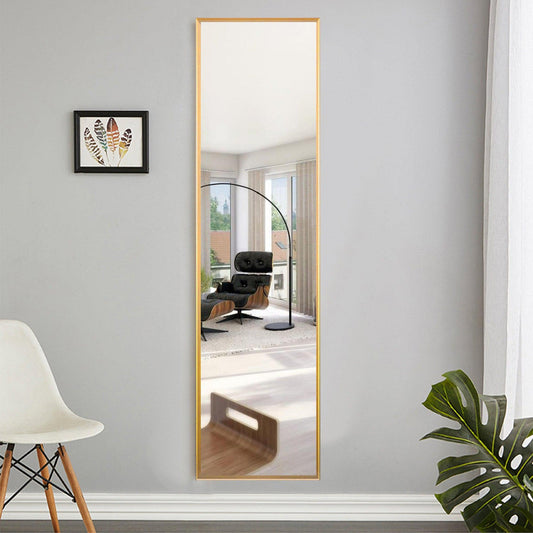 HomeRoots Long Gold Full Length Standing Mirror