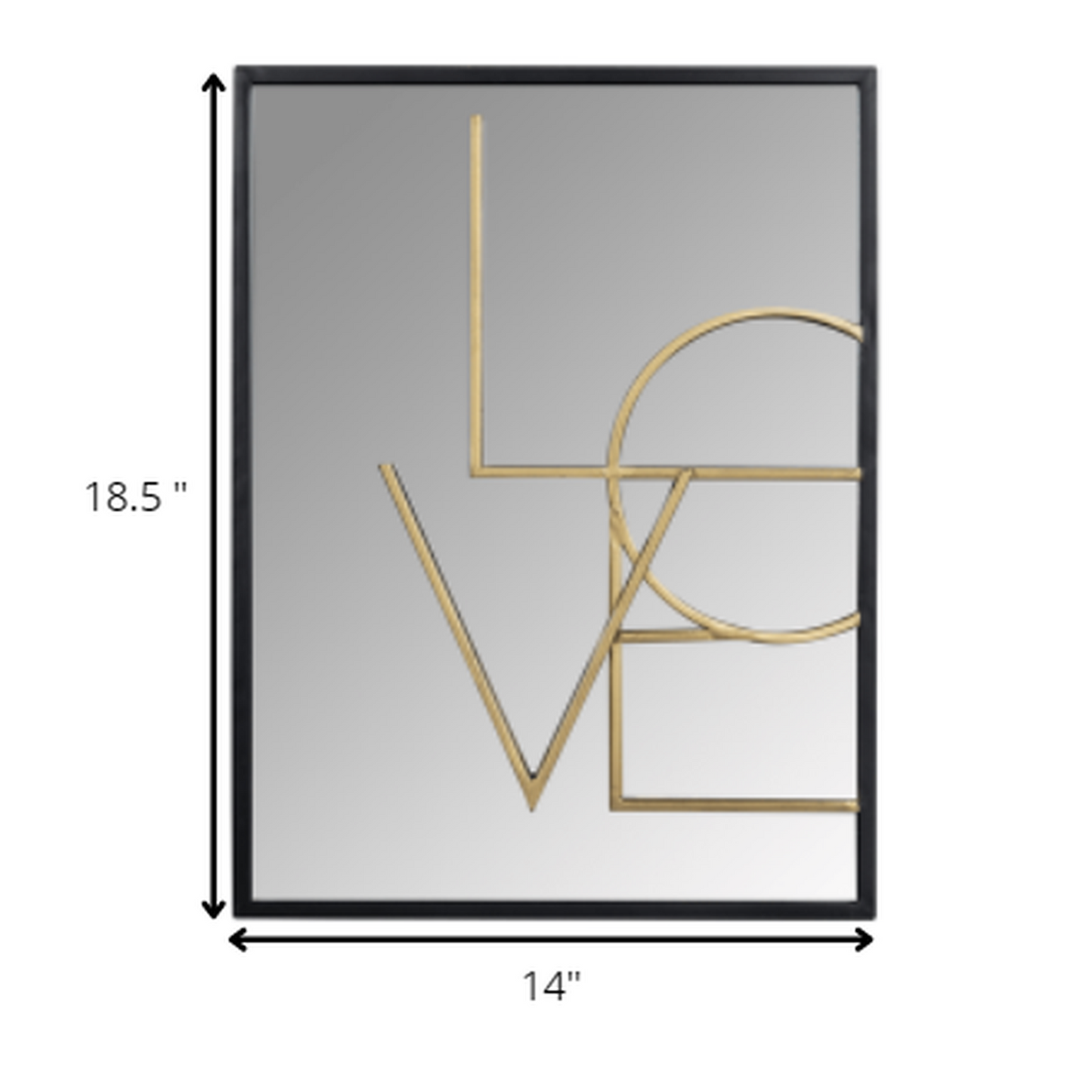 HomeRoots Love Layered Modern Wall Mirror