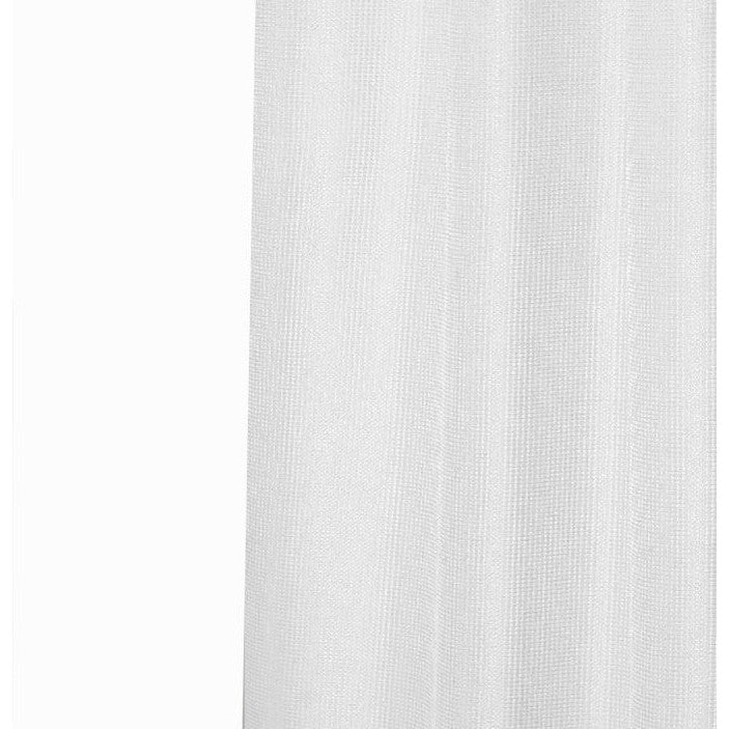HomeRoots Luxurious White Waffle Weave Shower Curtain
