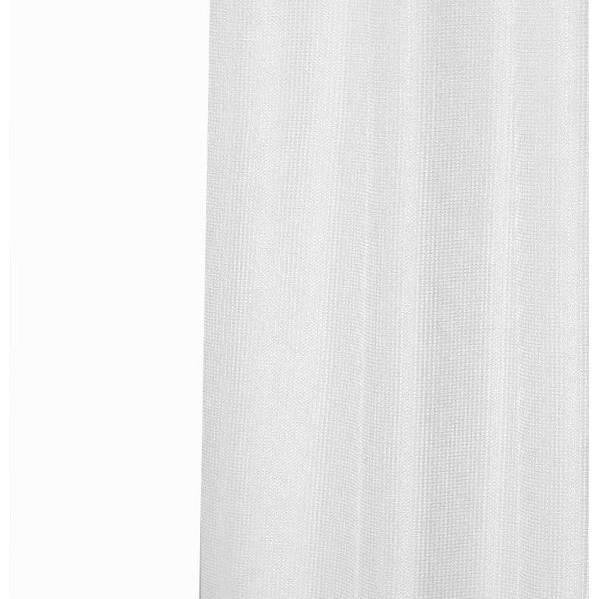 HomeRoots Luxurious White Waffle Weave Shower Curtain