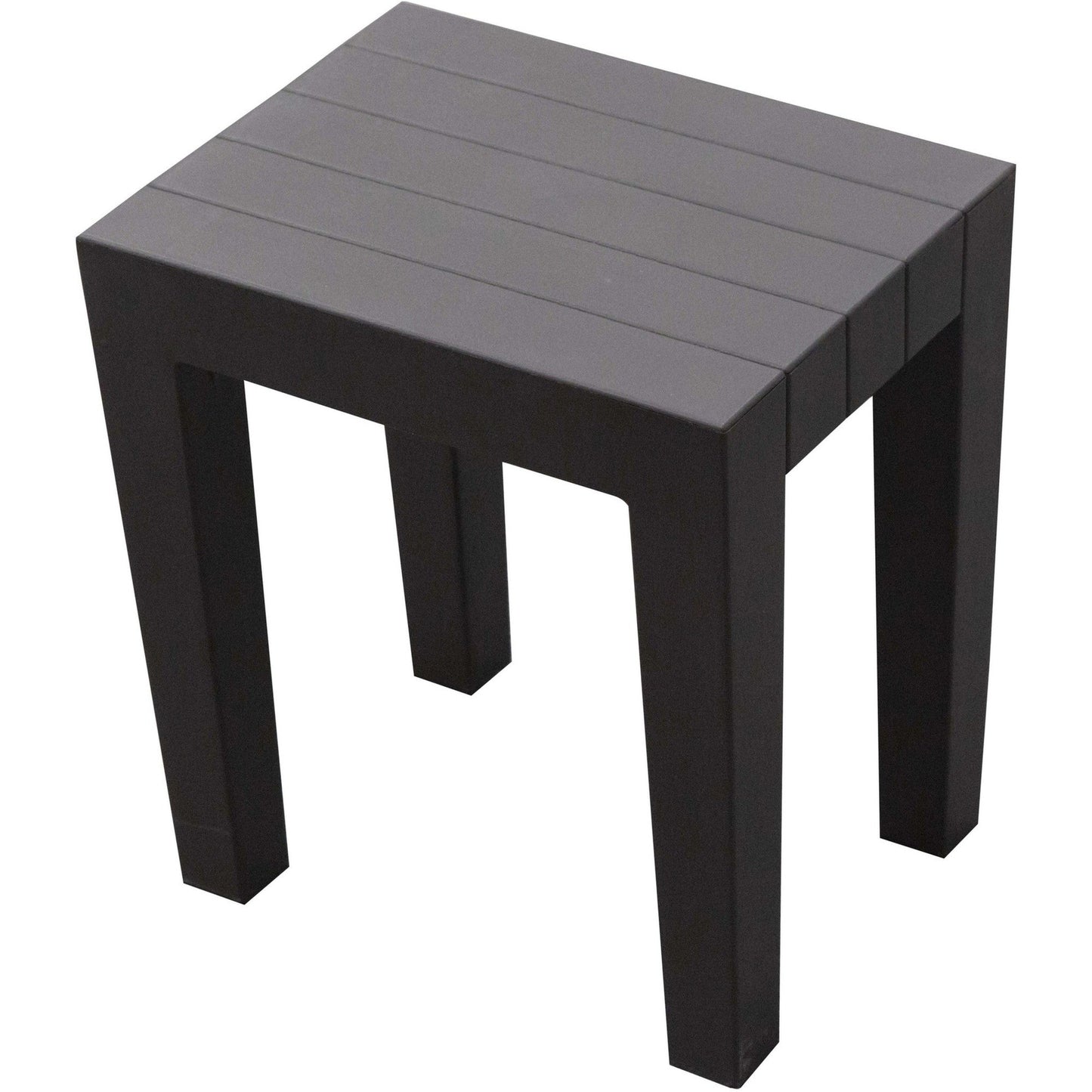 HomeRoots Macizo Brown 15" Premium Plastic Shower or Outdoor Bench