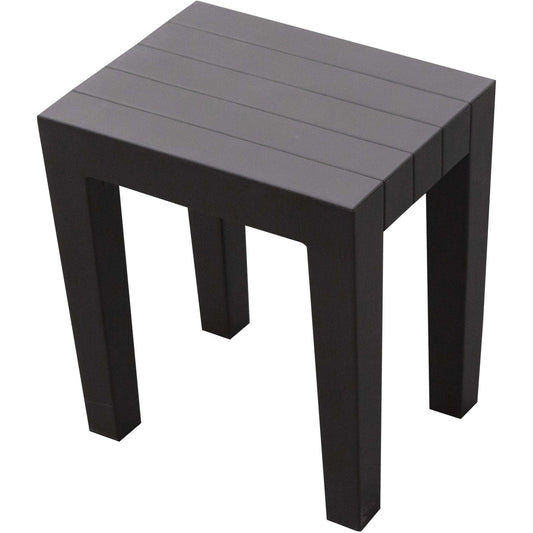 HomeRoots Macizo Brown 15" Premium Plastic Shower or Outdoor Bench