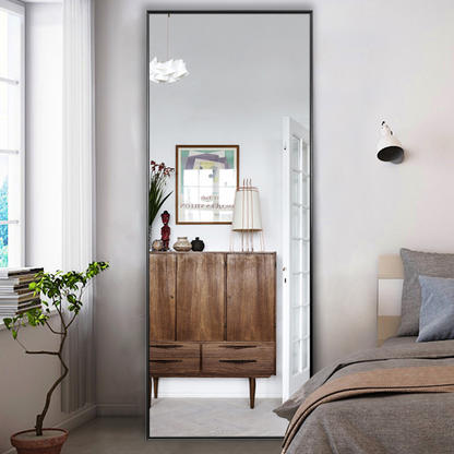 HomeRoots Minimal Black Mirror with Stand