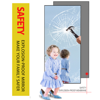 HomeRoots Minimal Black Mirror with Stand