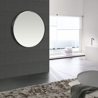 HomeRoots Minimal Black Round Wall Mirror