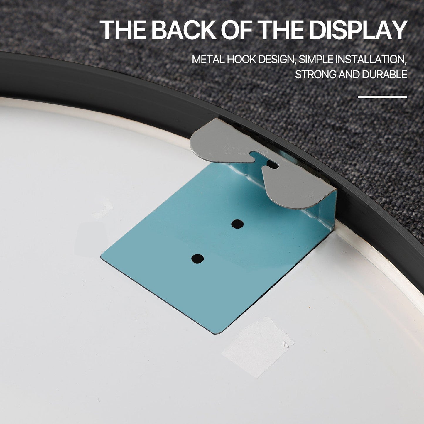 HomeRoots Minimal Black Round Wall Mirror