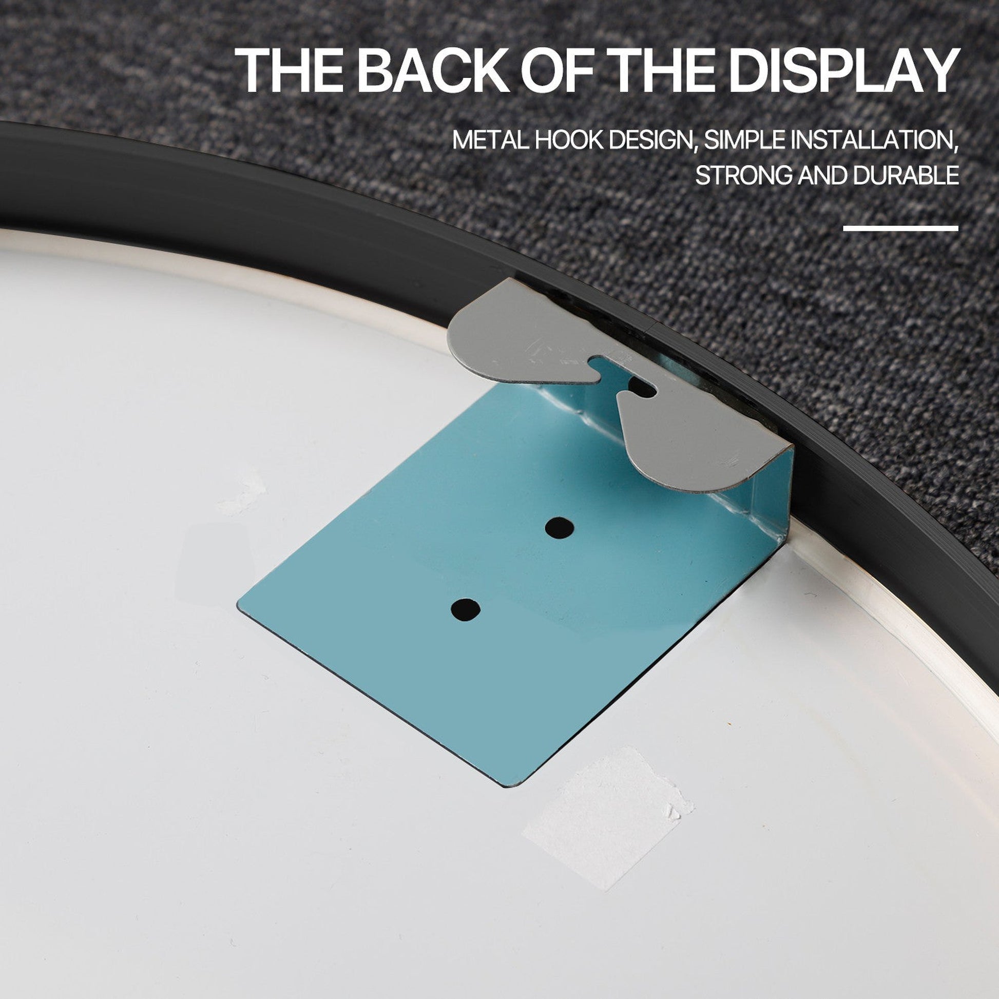 HomeRoots Minimal Black Round Wall Mirror