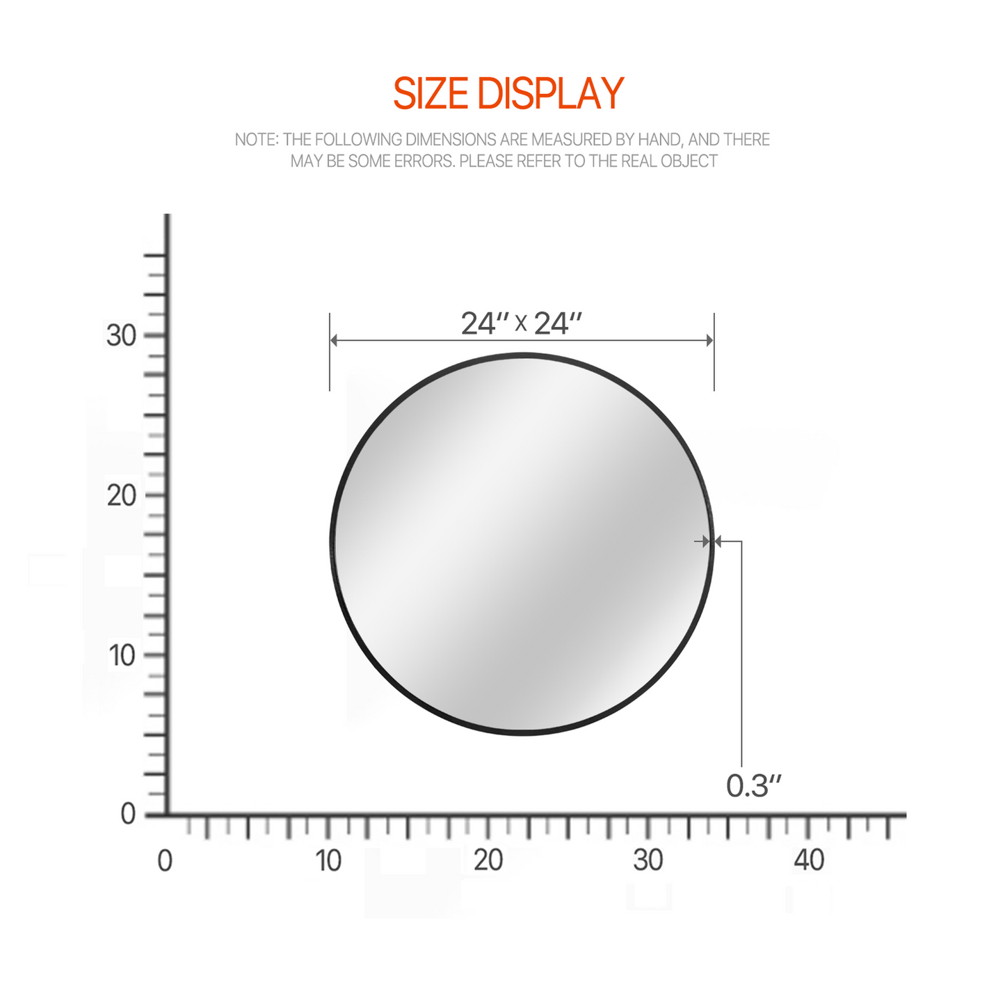 HomeRoots Minimal Black Round Wall Mirror