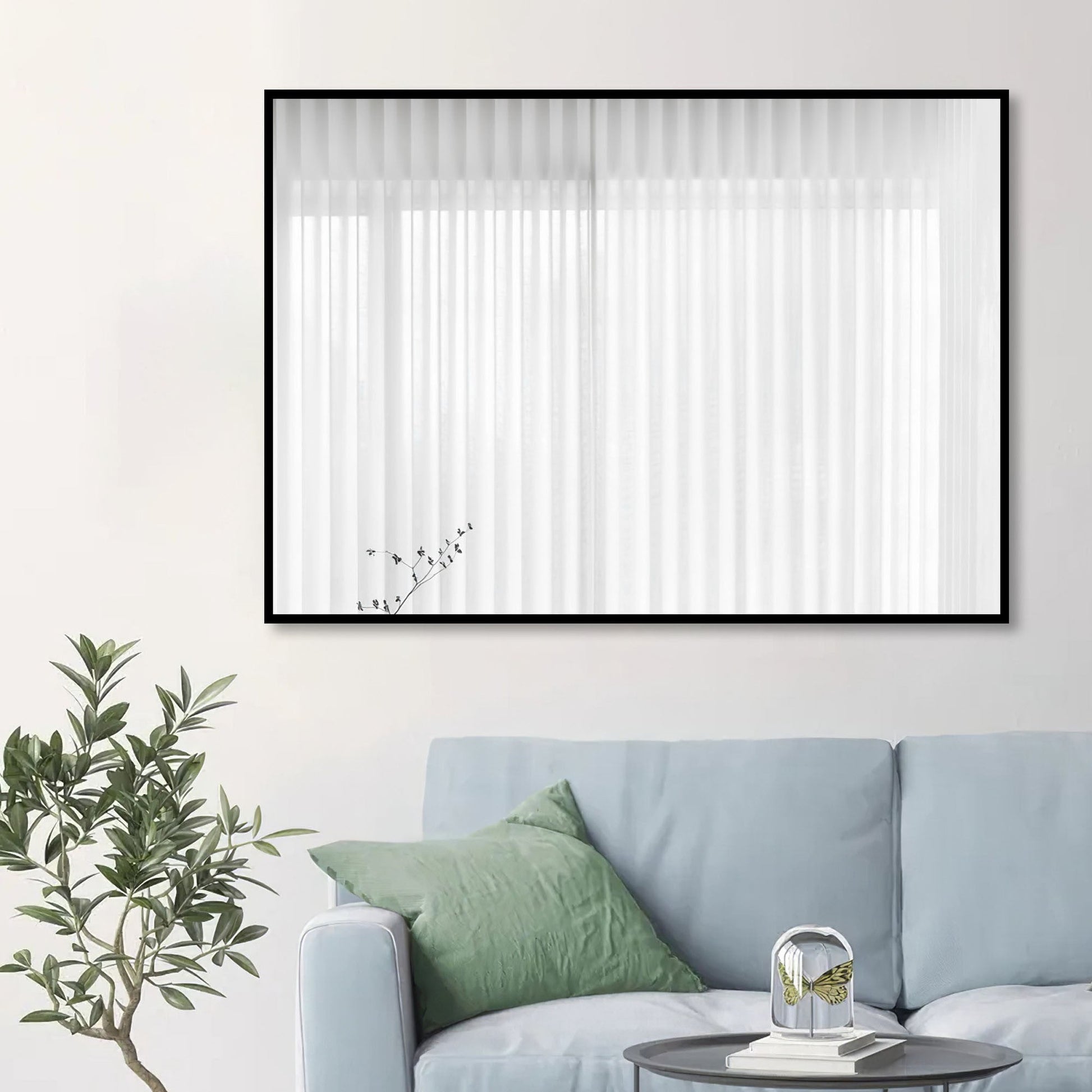 HomeRoots Minimal Black Wall Mirror