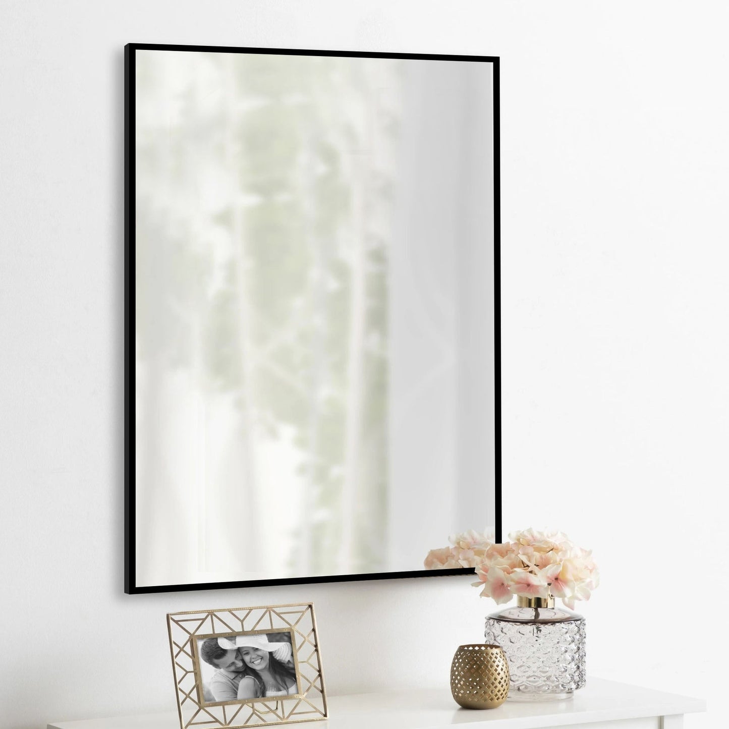 HomeRoots Minimal Black Wall Mirror