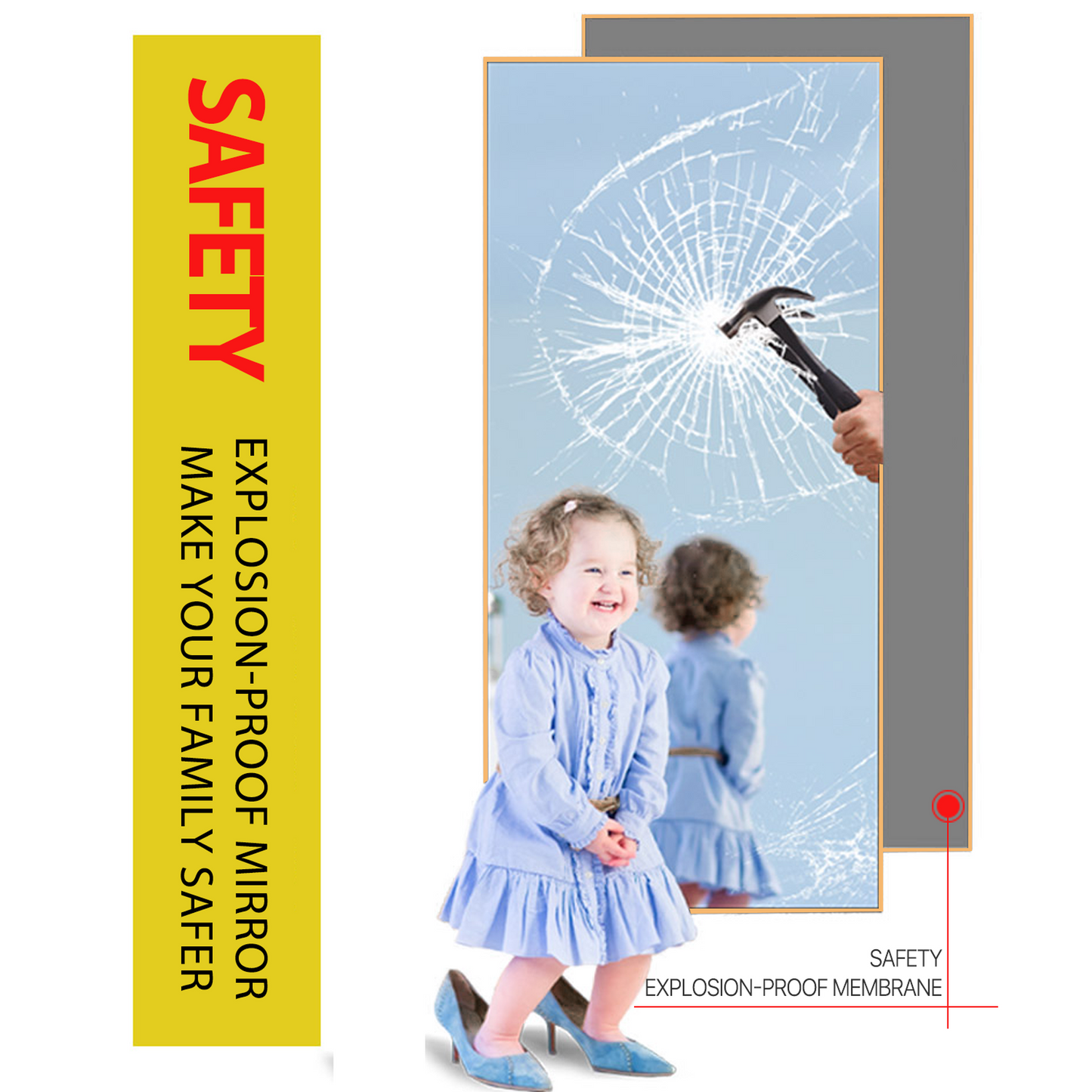 HomeRoots Minimal Gold Full-length Mirror with Stand