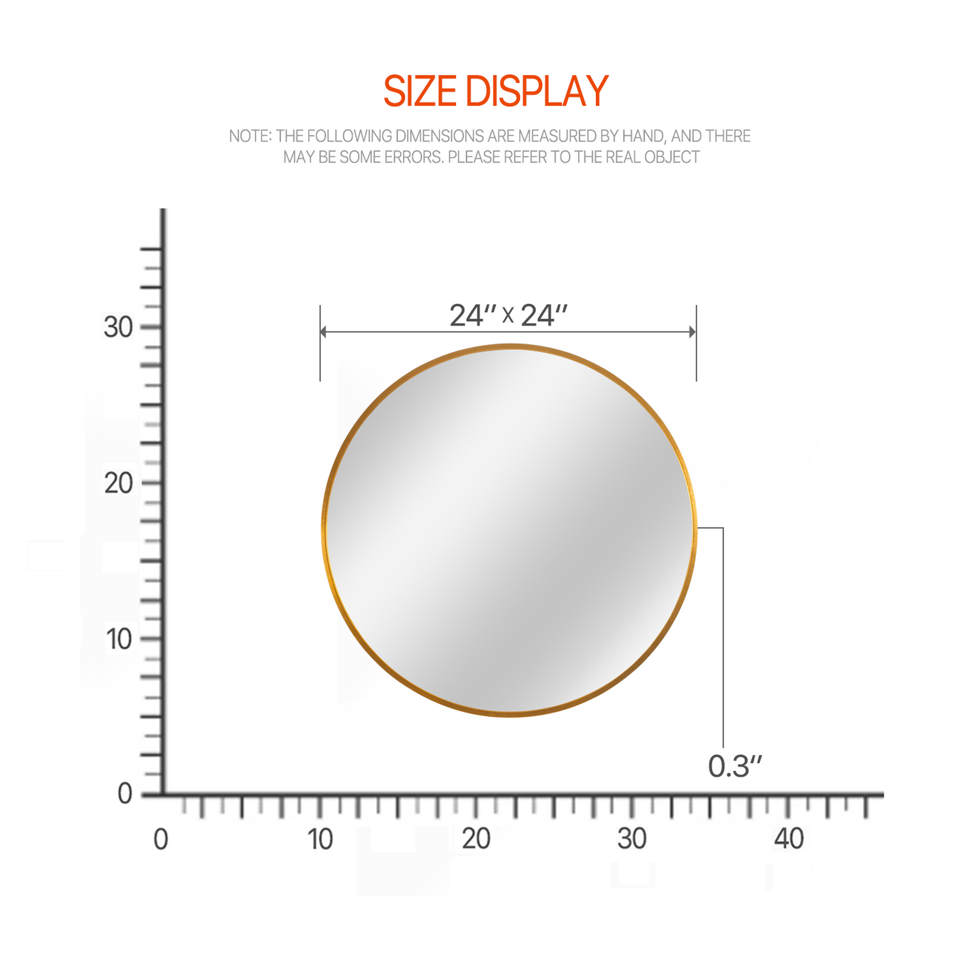 HomeRoots Minimal Gold Round Wall Mirror