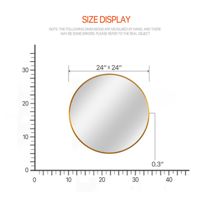 HomeRoots Minimal Gold Round Wall Mirror