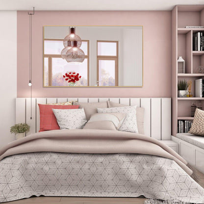 HomeRoots Minimal Metal Framed Bathroom Vanity Mirror