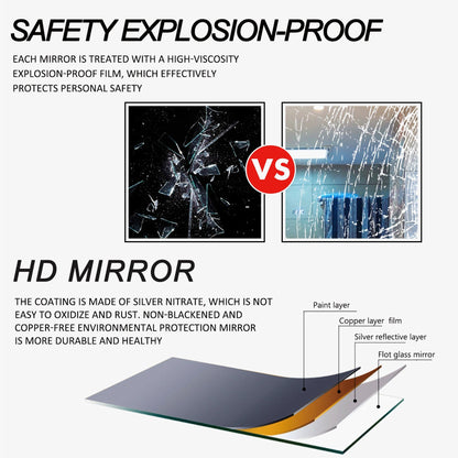 HomeRoots Minimal Metal Framed Bathroom Vanity Mirror