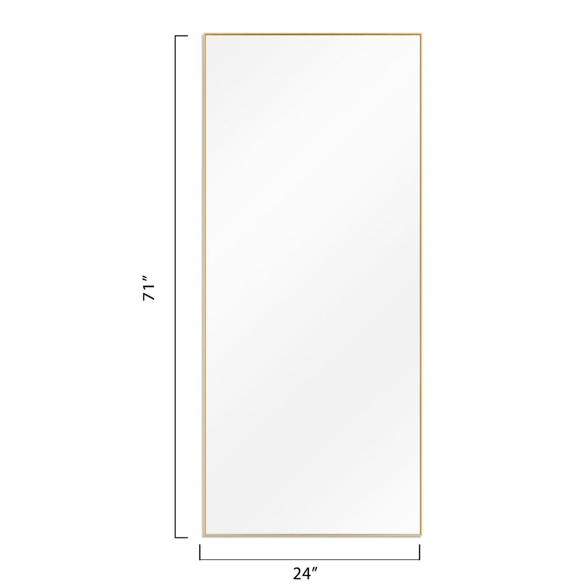 HomeRoots Minimal Rectangular Bathroom Vanity Mirror