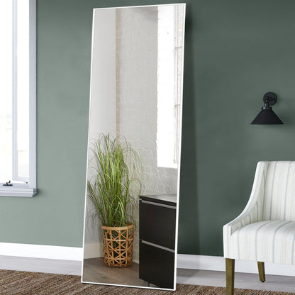 HomeRoots Minimal White Rectangular Full-length Wall Mirror