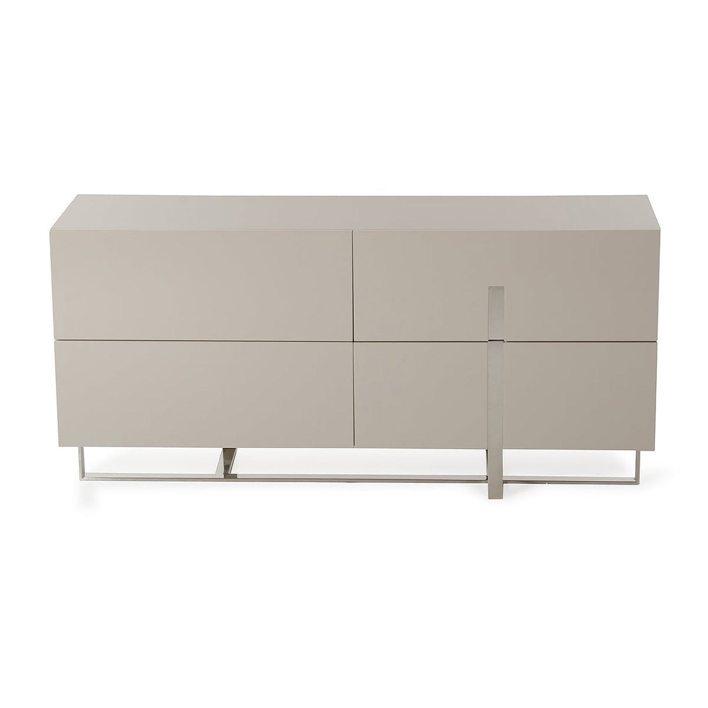 HomeRoots Minimalist 3 Drawer Cabinet in Light Gray Finish