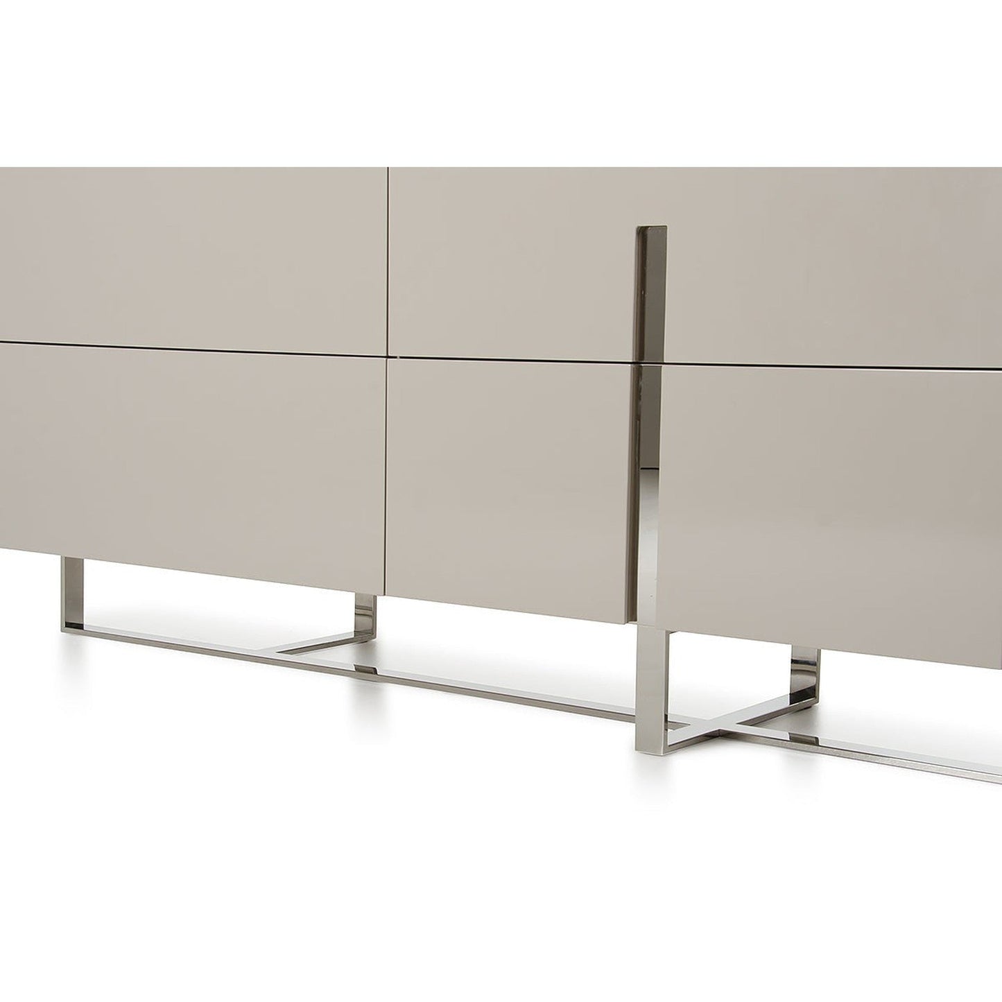 HomeRoots Minimalist 3 Drawer Cabinet in Light Gray Finish