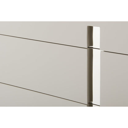 HomeRoots Minimalist 3 Drawer Cabinet in Light Gray Finish