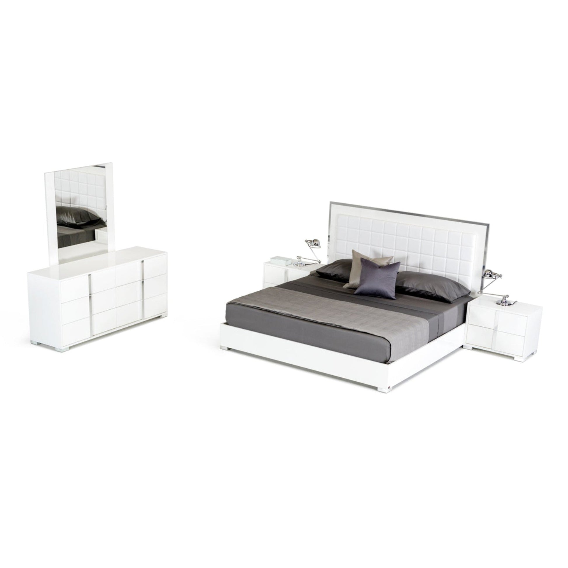 HomeRoots Minimalist 6 Drawer Cabinet in White Finish