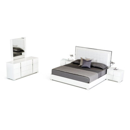 HomeRoots Minimalist 6 Drawer Cabinet in White Finish