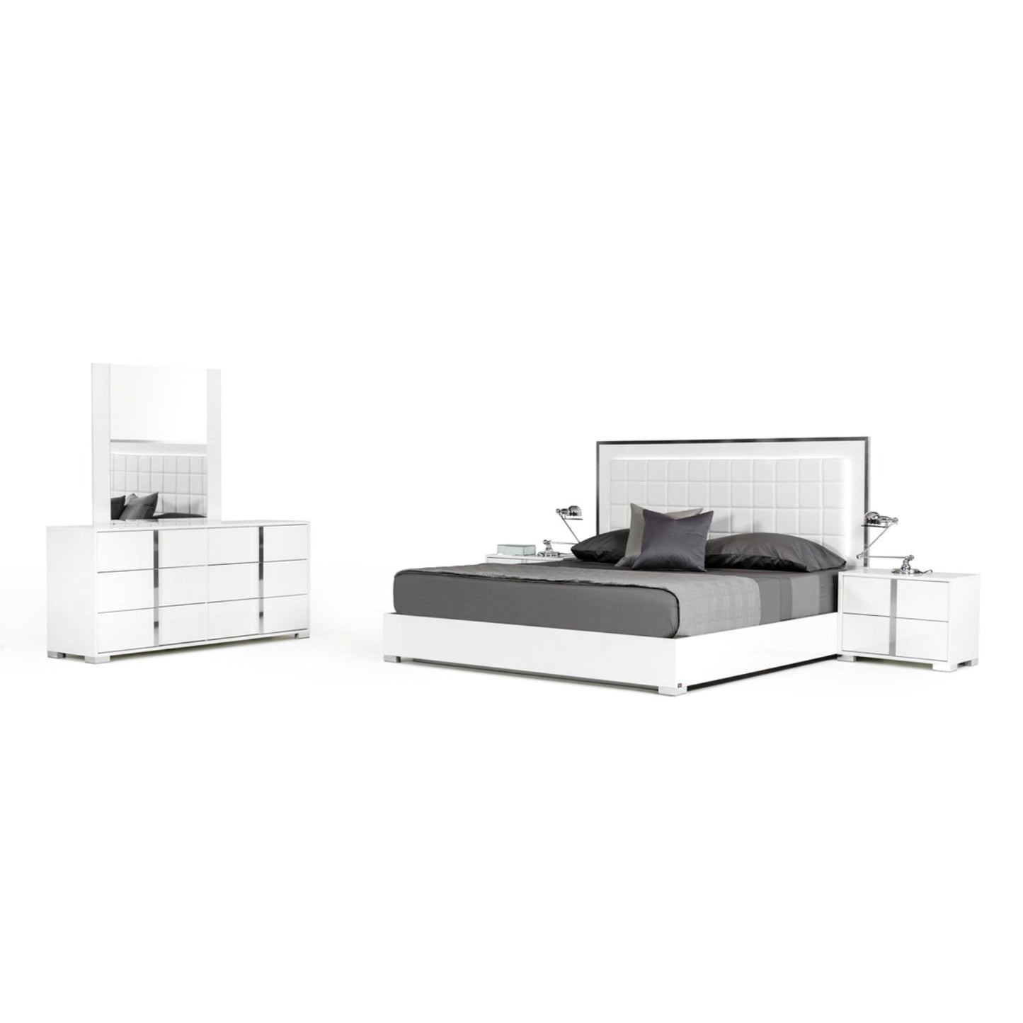 HomeRoots Minimalist 6 Drawer Cabinet in White Finish