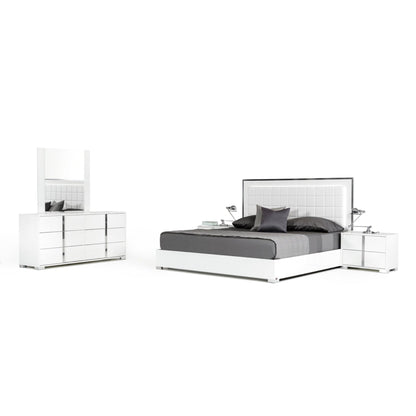 HomeRoots Minimalist 6 Drawer Cabinet in White Finish