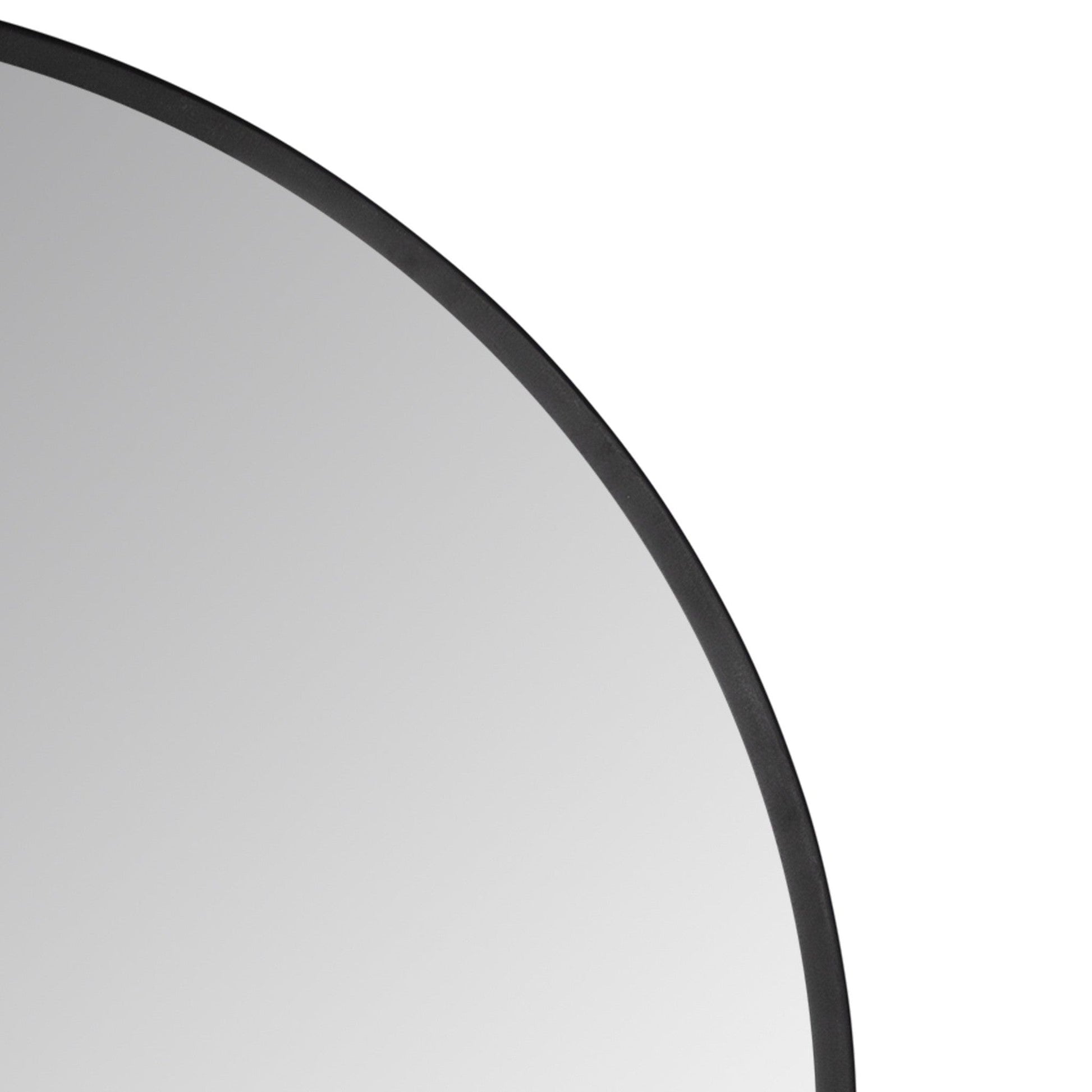 HomeRoots Minimalist Black Round Wall Mirror