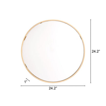 HomeRoots Minimalist Gold Oval Mirror