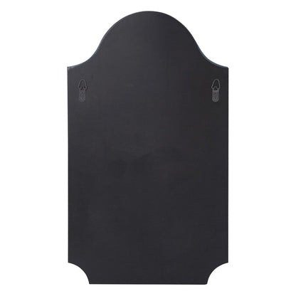HomeRoots Minimalist Rectangle Arched Glass Mirror with Beveled Edge And Scalloped Corners
