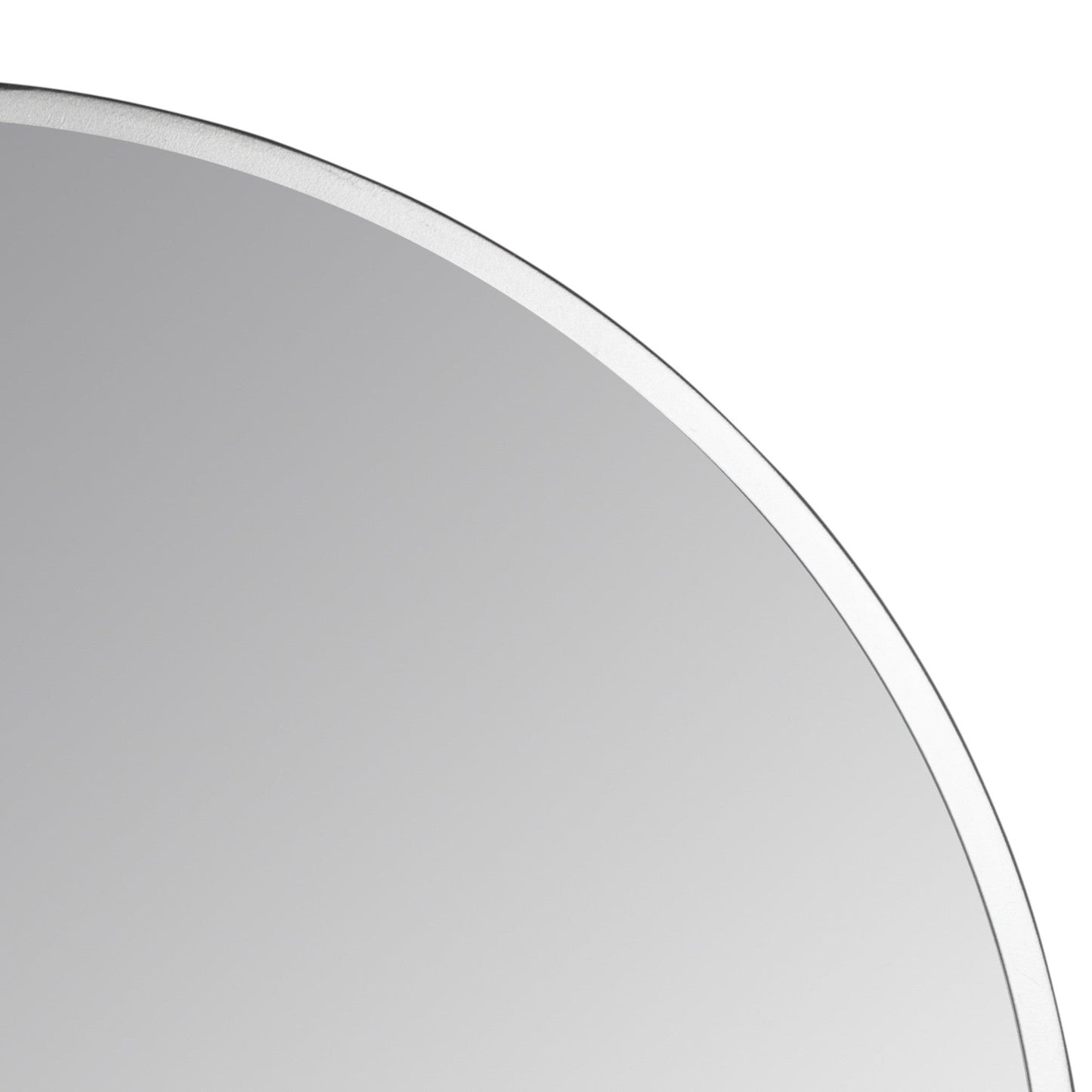 HomeRoots Minimalist Silver Round Wall Mirror