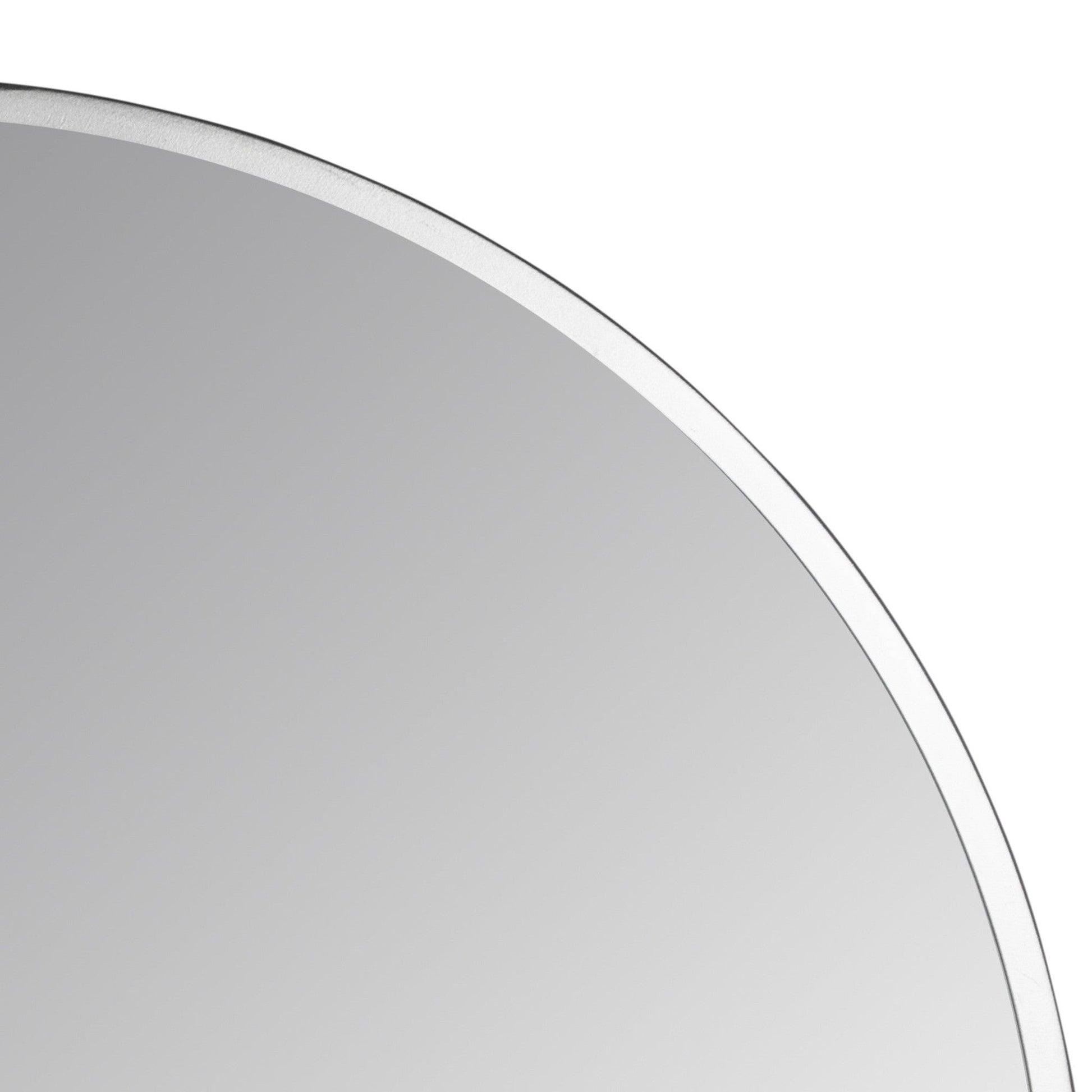 HomeRoots Minimalist Silver Round Wall Mirror