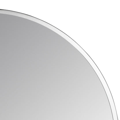 HomeRoots Minimalist Silver Round Wall Mirror