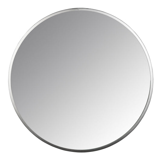 HomeRoots Minimalist Silver Round Wall Mirror