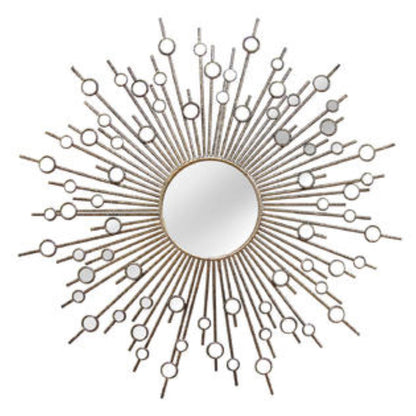 HomeRoots Modern Bronze Sunburst Design Wall Mirror with Mini Mirrors