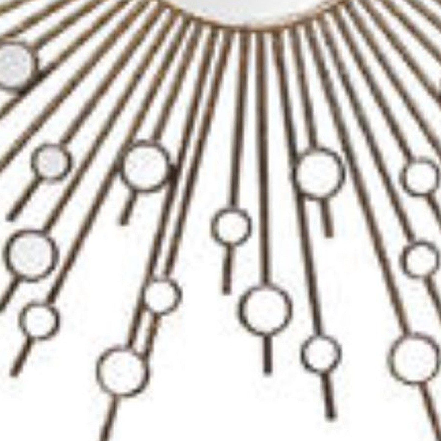 HomeRoots Modern Bronze Sunburst Design Wall Mirror with Mini Mirrors