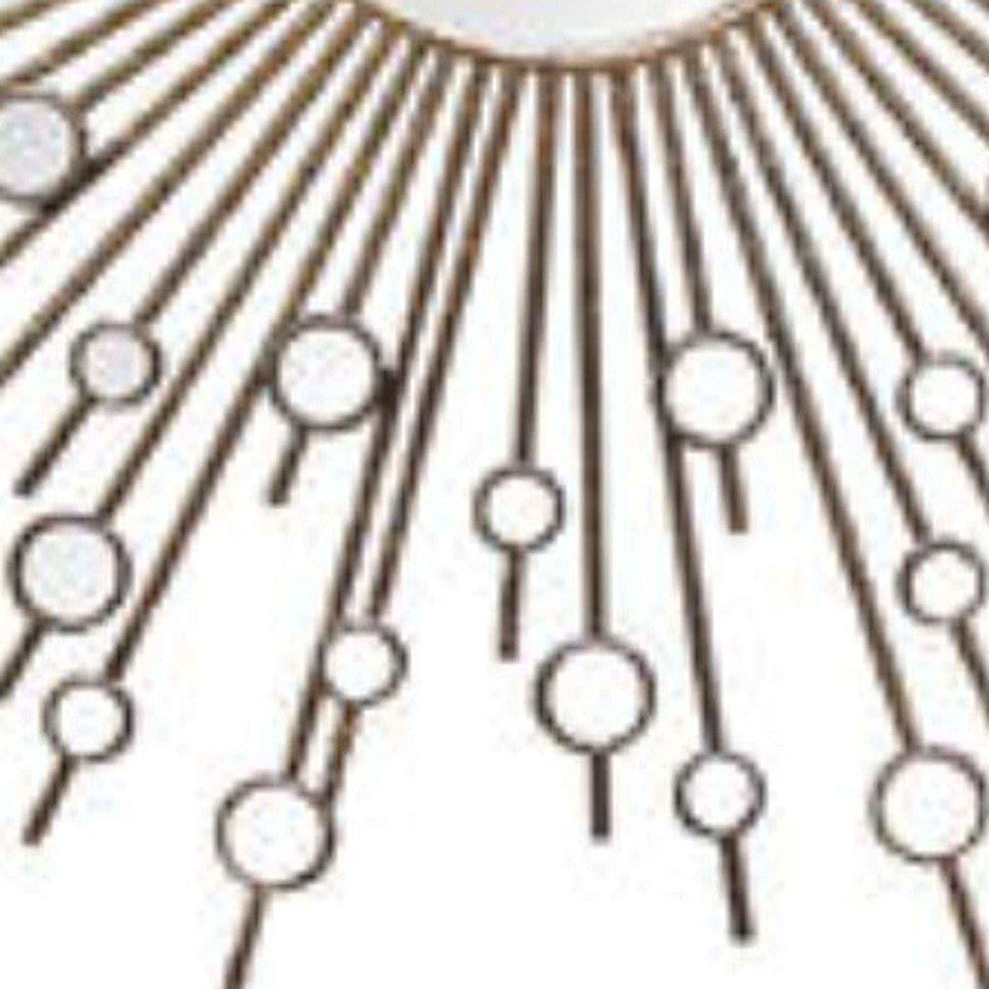 HomeRoots Modern Bronze Sunburst Design Wall Mirror with Mini Mirrors