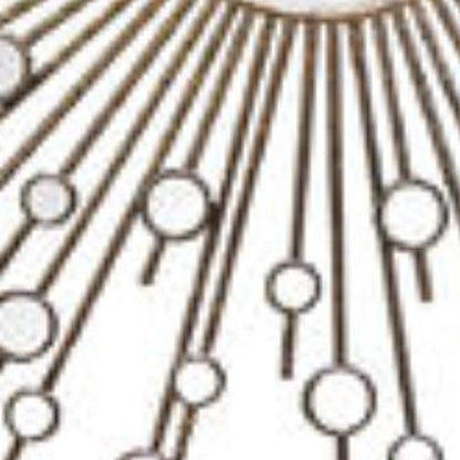 HomeRoots Modern Bronze Sunburst Design Wall Mirror with Mini Mirrors