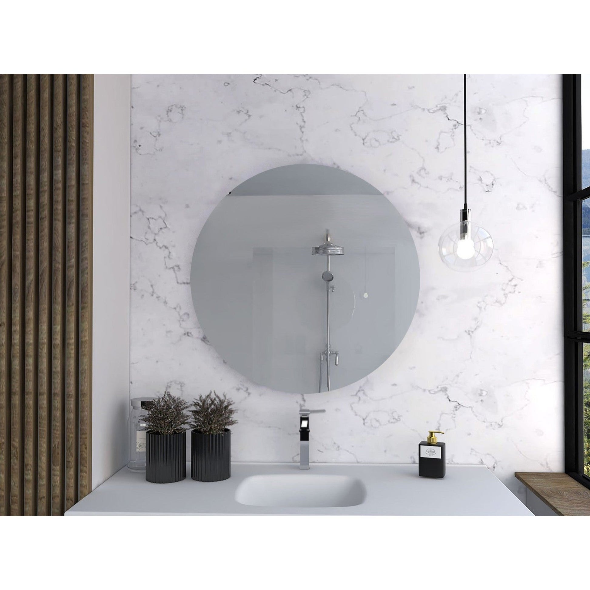 HomeRoots Modern Circle Wall Mirror