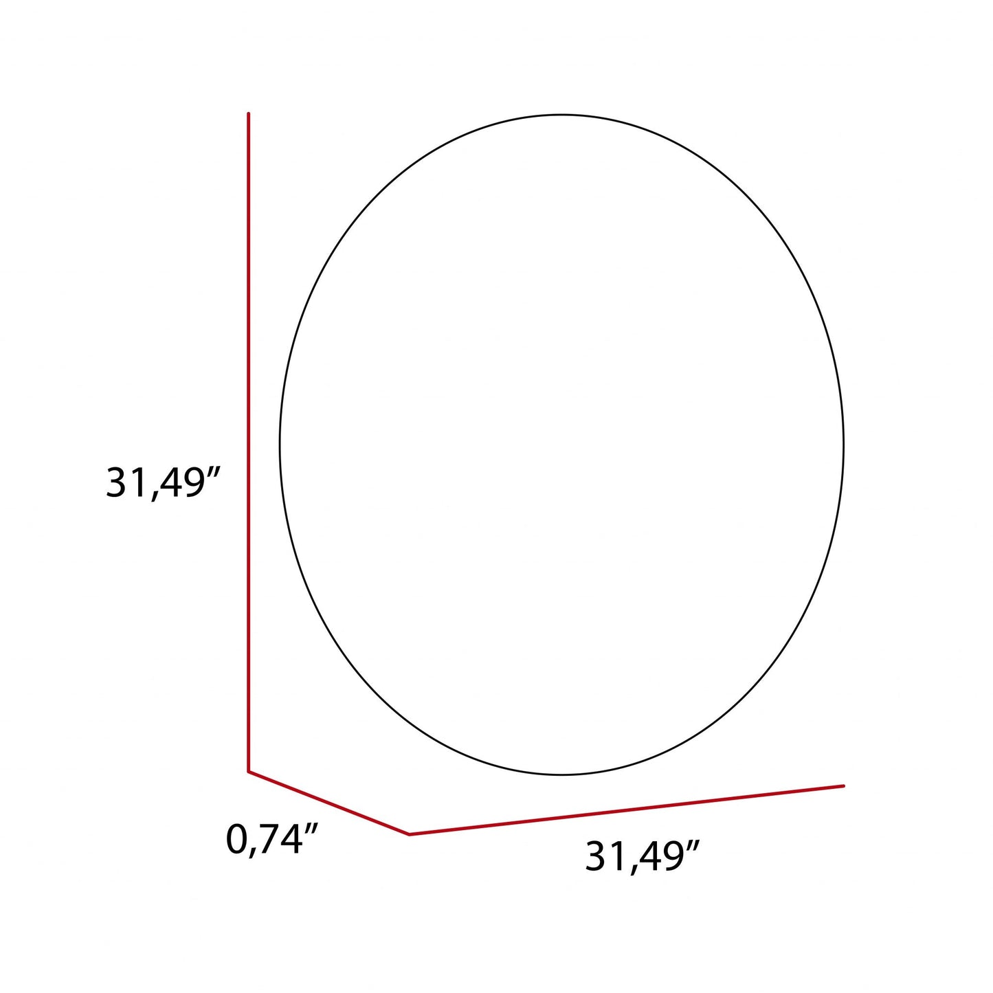 HomeRoots Modern Circle Wall Mirror