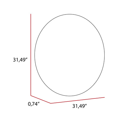 HomeRoots Modern Circle Wall Mirror
