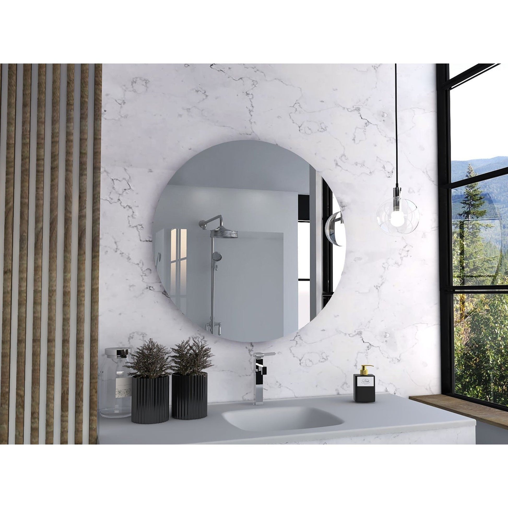 HomeRoots Modern Circle Wall Mirror