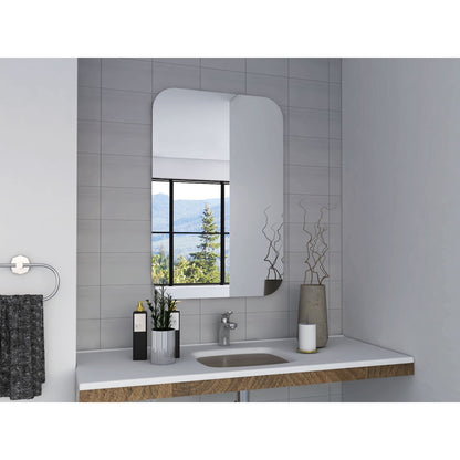 HomeRoots Modern Curved Corner Wall Mirror