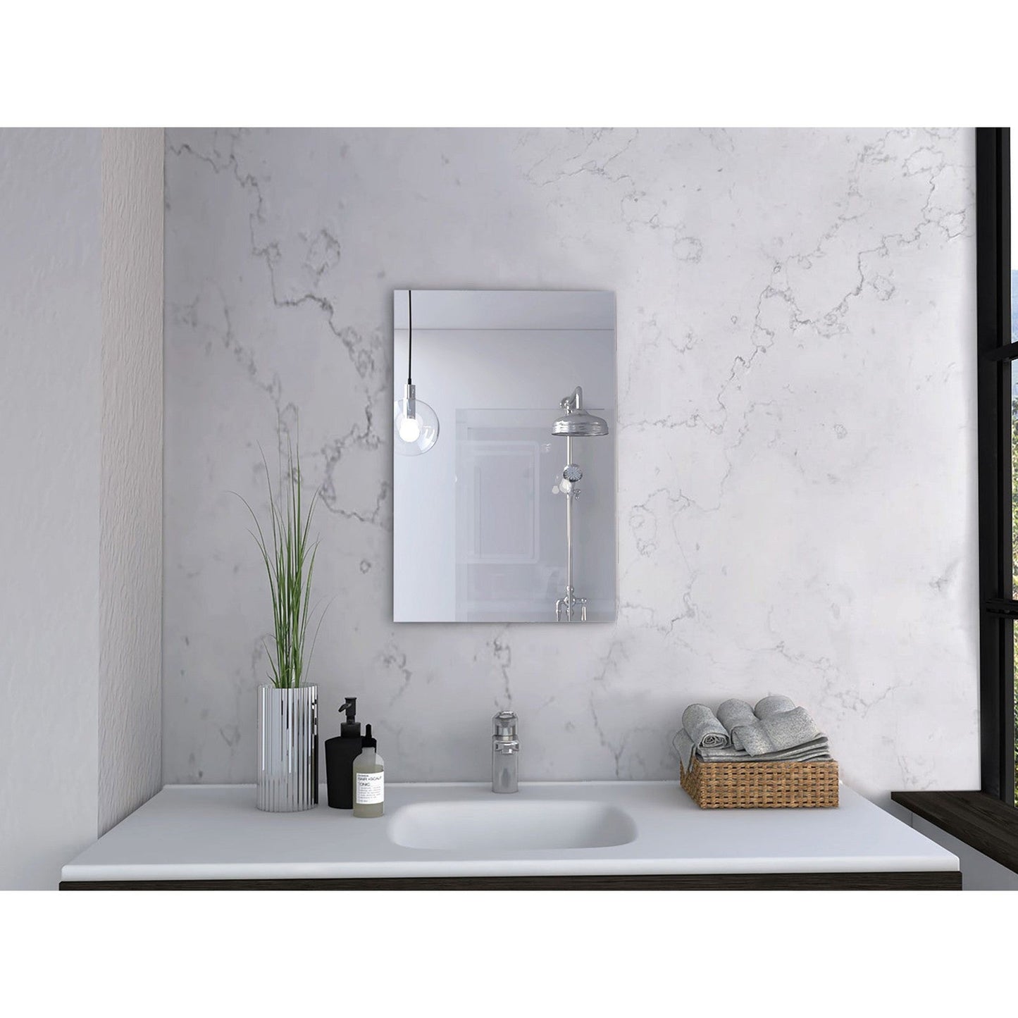 HomeRoots Modern Minimalist Rectangle Wall Mirror