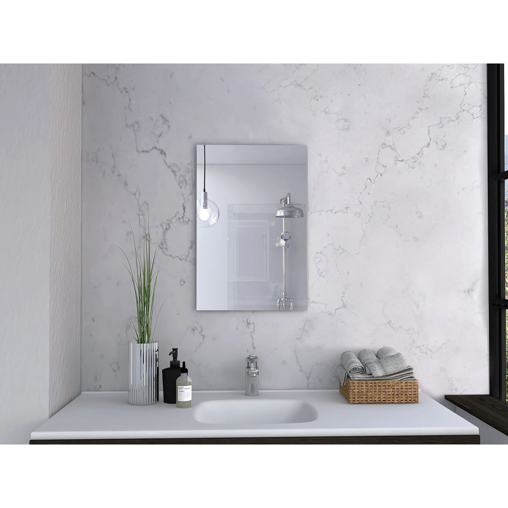 HomeRoots Modern Minimalist Rectangle Wall Mirror
