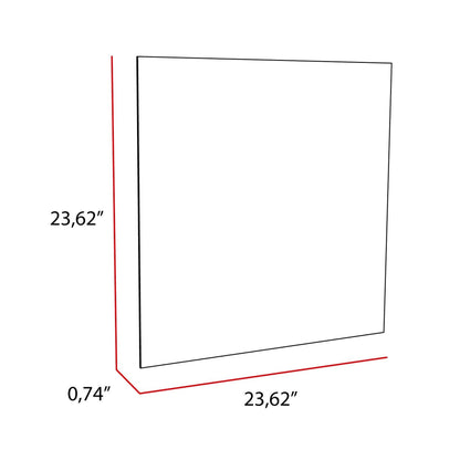 HomeRoots Modern Minimalist Square Wall Mirror