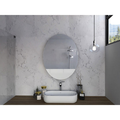 HomeRoots Modern Oval Shaped Wall Mirror