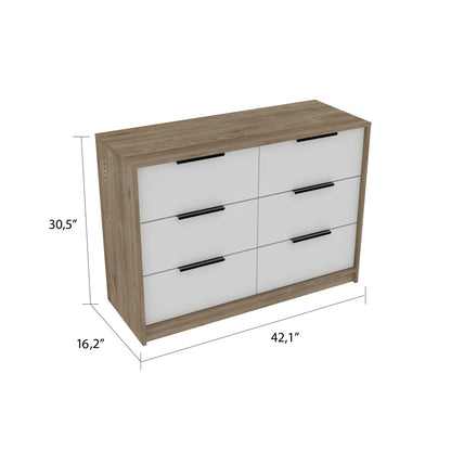 HomeRoots Modern Rustic White And Natural Dresser